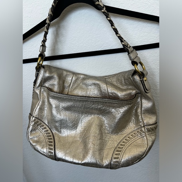 Gold Leather Coach Bag - Picture 2 of 3